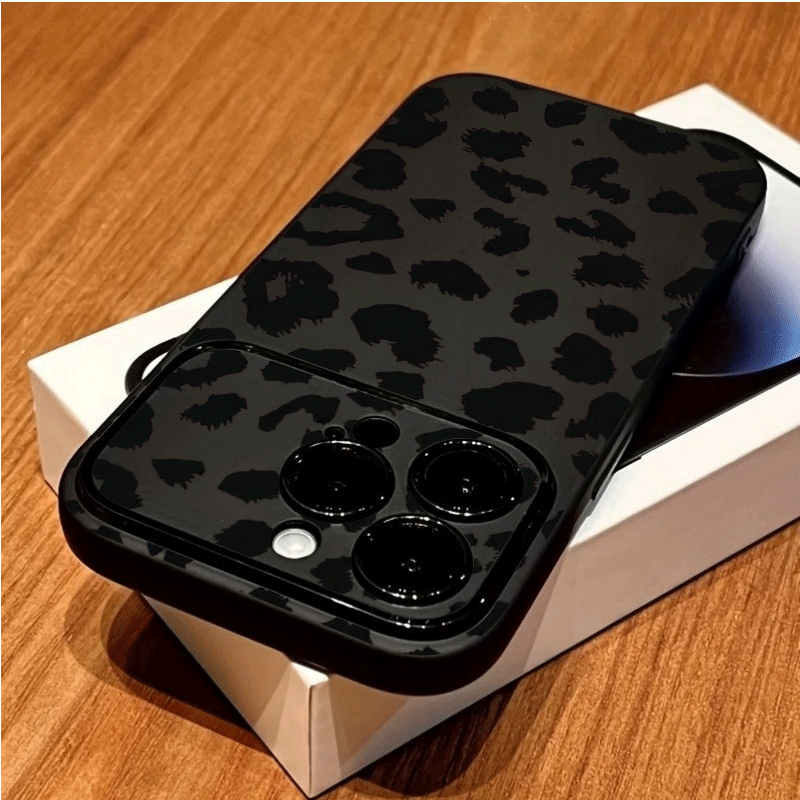 Phone Cases Xr Iphone - Fashion Black Leopard Print Phone Case