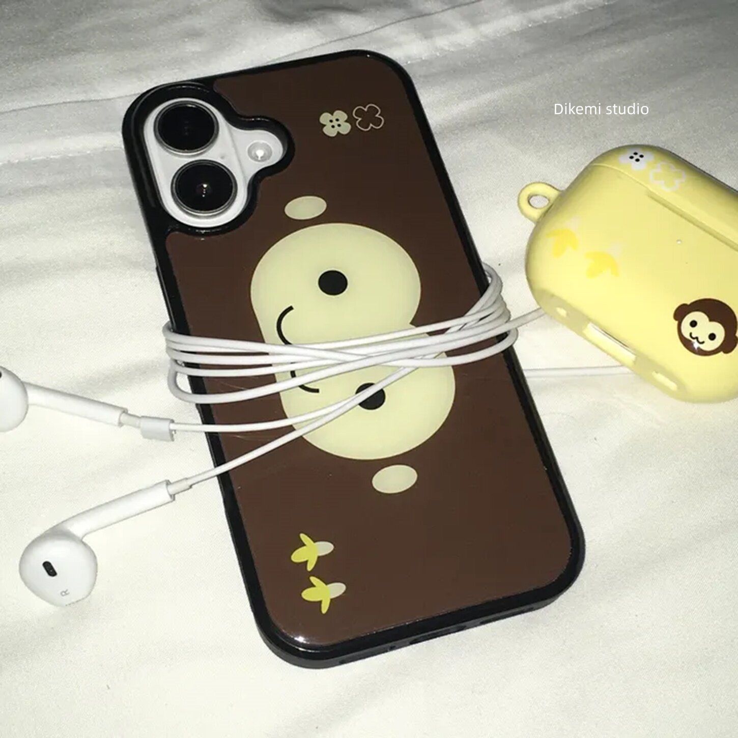 Phone Cases Xr Iphone - Big Head Monkey Brown Korea INS