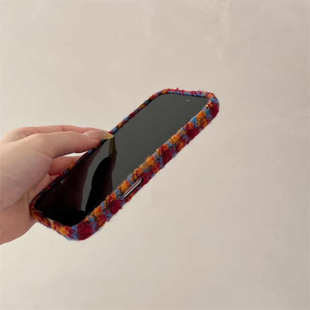 Winter Warm Plaid Fuzzy Phone  - đánh giá và giá Phone Cases For Iphone 16