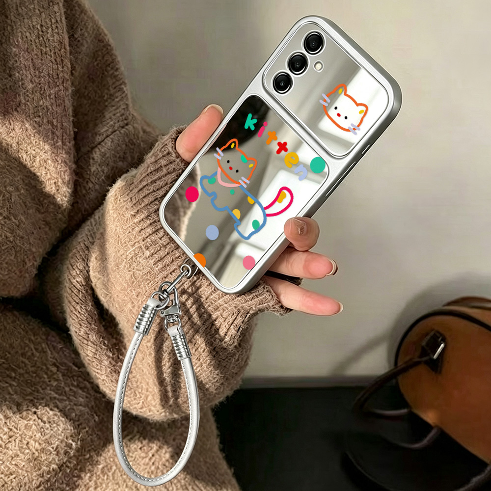 Cute Cat Mirror Case with Phon - đánh giá và giá Phone Cases Galaxy A16 5G