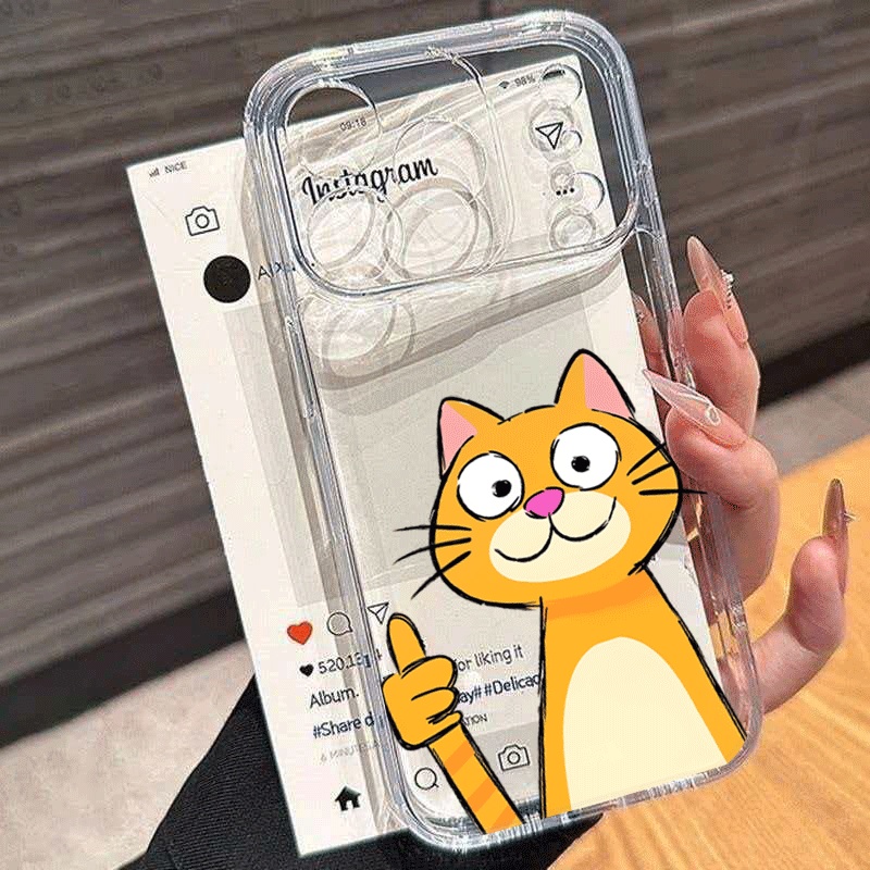 Cute Cartoon Orange Cat Phone  - đánh giá và giá Phone Cases Xiaomi 15