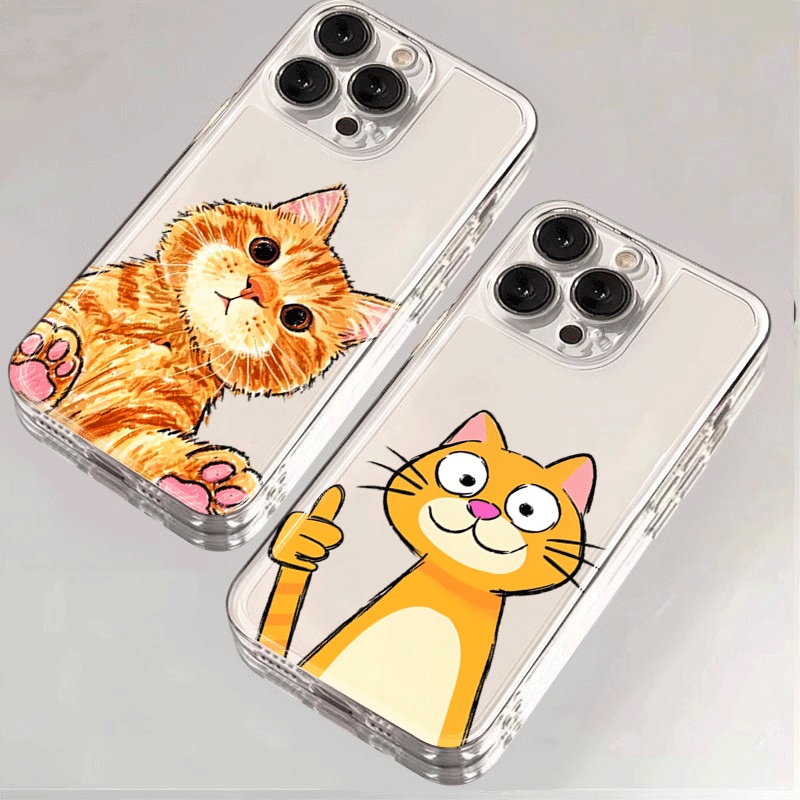 Cute Cartoon Orange Cat Phone  - đánh giá và giá Phone Cases Xiaomi 15