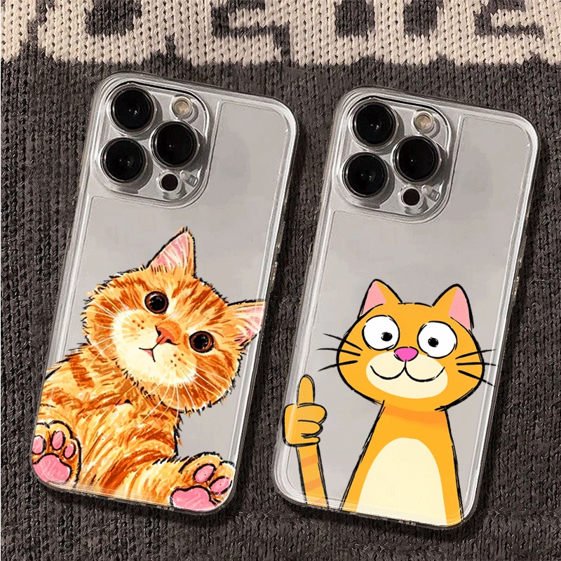 Cute Cartoon Orange Cat Phone  - đánh giá và giá Phone Cases Xiaomi 15